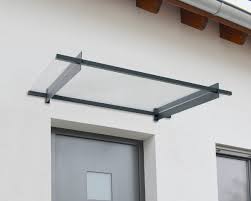 Brackets welded to the back bar. Palram Nancy 1500 Clear Door Awning Awnings Canada