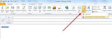 How To Use Quick Parts To Increase Ms Outlook And Word Productivity Outlook Signature Table Words