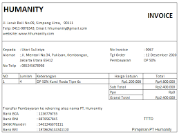 Pada dasarnya invoice terdiri dari 3 lembar yang biasanya terdiri dari 3 warna. Contoh Invoice Tagihan Pembayaran Penjualan Lengkap Mamikos Info