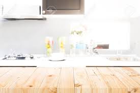 A remarkable design that rests on a. Empty Wooden Table And Blurred Kitchen Background For Display Stock Photo Picture And Royalty Free Image Image 83744098