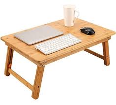 Large Size Laptop Tray Desk Nnewvante Foldable Lap Table Bed Tray Tv Tray Floor Table Bamboo Adjustable Breakfast Serving Tray Writing In 2020 Laptop Tray Bed Tray Lap Table