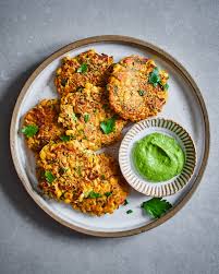 Stir in milk and egg, and mix well. Vegan Courgette And Corn Fritters With Tangy Herb Dipping Sauce Good Eatings