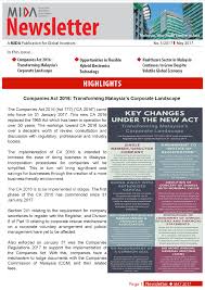 The malaysian digital economy corporation (mdec) are defining 2017 as 'the year of the internet economy'. Companies Act 2016 Transforming Malaysia S Corporate Landscape Mida Malaysian Investment Development Authority