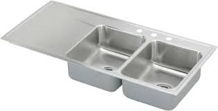 double bowl stainless steel sink