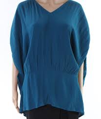 Details About Sejour Nordstrom New Teal Blue Womens Size 3x Plus V Neck Blouse 89 486