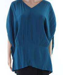 details about sejour nordstrom new teal blue womens size 3x plus v neck blouse 89 486