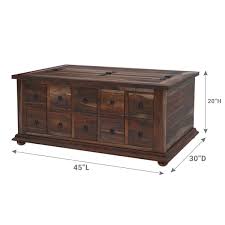 Classic Wood Storage Coffee Table With 10 Drawers Coffee Table With Storage Wood Storage Coffee Table With Drawers