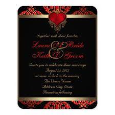 Red Black And Gold Wedding Invitation Zazzle Com Red Wedding Invitations Black Wedding Invitations Gold Wedding Invitations