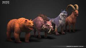 Artstation Stylized Wild Animals Pack Game Assets Animals Animals Wild Animation Types