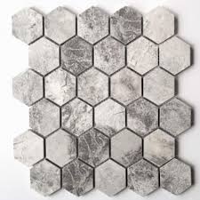 Here at tile and floor superstore we have a continuously growing range of tiles to choose from. Gray Storm Grey Matte Tru Stone 2x2 Hexagon Mosaic Ceramic Stone Porcelain Tiles