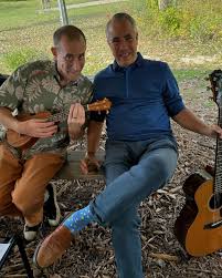 Alex and Collin Grady performing the #topgun theme song. #rhinebeckmusic