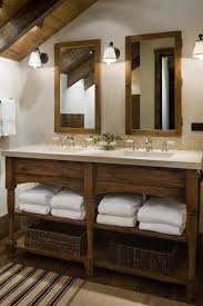 For instance, keep one on your vanity table and use it to store things like body lotion, combs, hairpins, and more. Love Love Love This Rustic Vanity In Wood With The White Towels And The Baskets So Bathroom Vanity Remodel Rustic Bathroom Vanities Rustic Bathroom Remodel