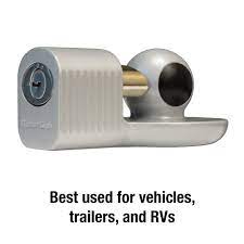 Coupler lock for 2 ball high security trailer 304 stainless steel construction. Master Lock 377ka Trailer Hitch Lock Fits 1 7 8 In 2 In And Most 2 5 16 In Trailer Couplers Walmart Com Walmart Com