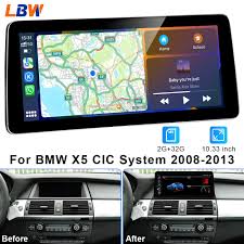 Android 12 Car GPS Radio Video Carplay 10.33 For BMW X5 CIC System  2008-2013 | eBay