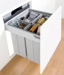 Rubbish Bin In Cupboard Integrated Kitchen Bins Kitchen Bin Recycling Bins Kitchen