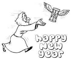 Easy butterfly coloring pages for adults. Father Time Chasing Flying Hourglass On New Years Eve Coloring Page Download Print Online Coloring Pages For Free Color Nimbus