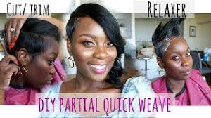A well chosen weave will add volume and length at all the right places. Partial Quick Weave Trim Relaxer Short Hair Tutorial Divatress Com Youtube
