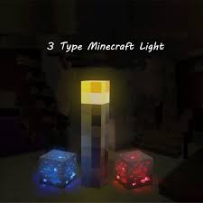 Original Minecraft Action Figure Torch Minecraft Hand Held Wall Mount Popular Redstone Ore Square Minecraft Light Minecraft Light Minecraft Action Figures Lamp