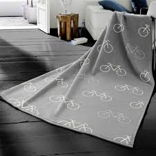 Biederlack | high quality blankets, home accessoires and interior inspiration just for you. Biederlack Wohndecke Cotton Home Bicycles Grey 150 X 200 Cm Bett Und So