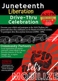 Information and resource table displays. Juneteenth Flyer Full Q City Metro