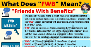Fwb Meaning What Does Fwb Mean With Cool Examples 7esl Meant To Be Mean Friends English Expressions