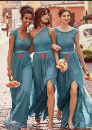 Mix Order Scoop Neck Chiffon Long A Line Bridesmaid Bridesmaiddres S Dress Fashion Teal Bridesmaid Dresses Davids Bridal Bridesmaid Dresses Teal Bridesmaid