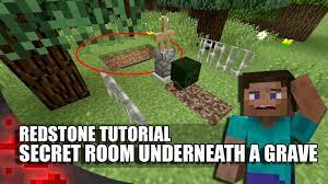 Minecraft Secret Room Underneath A Grave Minecraft Minecraft Blueprints Minecraft Crafts