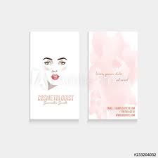 Standard business card size creative cards templates zazzle business cards card template cosmetologist business card template | zazzle.com. Makeup Artist Or Cosmetologist Business Card Vector Template With Beautiful Woman Portrait Fashion And Beauty Template Vector Spa Treatments Skin Care Beauty Spa Concept Beautiful Woman Face Stock Vector Adobe Stock