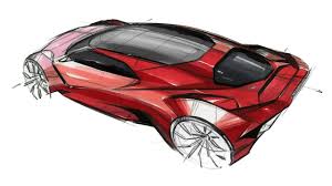 Birds Eye View Drawing Car 