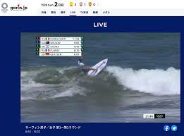 オリンピックサーフィン競技初日結果 初日は男女ともにラウンド1・2が行われた。 男子ラウンド1 第1ラウンドは、ノンエリミネーション（敗者なし）。 それぞれ4名での5ヒートにシードされ、上位2名はラウンド3に進みます。下位2名はラウンド2に H3hcnocqnqgq9m