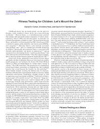 pdf fitness testing for children