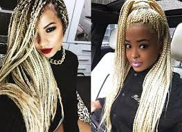 Hottest Box Braids Natural Hair Colors 2017 Blonde Hair Styles Womens Hairstyles Hairstyles With Bangs