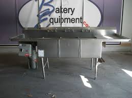 3 compartment sink with garbage