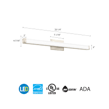 Lithonia Lighting Fmvcsl 36in Mvolt 30k 90cri Bn M4 Contemporary Square 3 Foot Brushed Nickel 3k Led Vanity Light Fmvcsl 36in Mvolt 30k 90cri Bn M4