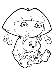Free dora the explorer coloring pages for you to color online, or print out and use crayons, markers, and paints. Free Printable Dora The Explorer Coloring Pages For Kids