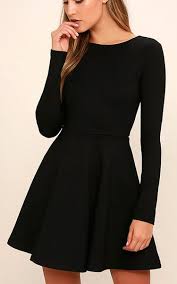 Forever Chic Black Long Sleeve Dress Via Bestchicfashion Black Long Sleeve Dress Long Sleeve Dress Black Dress With Sleeves