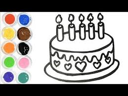 Come Disegnare E Colorare Una Torta Di Compleanno Youtube Torte Di Compleanno Come Disegnare Torte