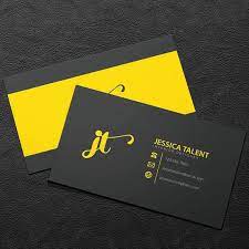 For gold foil, spot gloss and raised spot gloss. Yellow And Black Business Card On Behance
