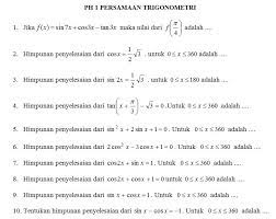 Trigonometri (kelas xi peminatan mat & ia k13 revisi &mldr; Soal Identitas Matematika Peminatan Paket Kls Xi Jawabanku Id