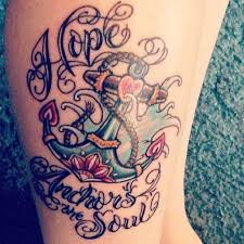 The anchor tattoo has meanings that are far greater than just the sea and the ships that it holds steady. Hope Anchors The Soul Tattoos Soul Tattoo Tattoo Designs
