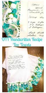 Diy Handwritten Recipe Tea Towel 2 Bees In A Pod Tea Towels Diy Recipe Tea Towel Towel Crafts