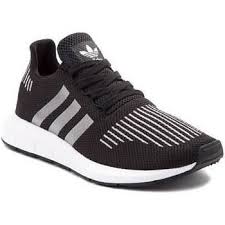 Adidas Black And Silver Shoes Youth Adidas Black Silver Swift Run Athletic Shoe Size 2 Sneakers Men Black Adidas Sneakers