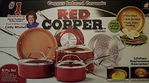 Red Copper Ceramic Nonstick 10 Piece Cookware Set By Bulbhead Want To Know More Click On The Image It Is An A Ceramic Non Stick Cookware Set Red Copper Pan