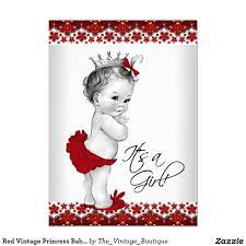 Girl Chrismas Princess Baby Shower Invitation Zazzle Com Christmas Baby Shower Invites Christmas Baby Shower Baby Shower Princess