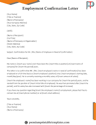 Employment Confirmation Letter Pack Of 5 Premium Printable Templates Confirmation Letter Lettering Letter Templates