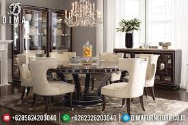Jual Meja Makan Mewah Minimalis Jepara Terbaru Natural Pu Mmj 0006 Meja Makan Set Meja Makan Meja