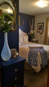 Blue And Gold Like Colors But Not Greek Key Design Or Chevrons Blue And Gold Bedroom Gold Bedroom Transitional Decor Bedroom