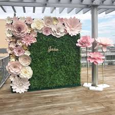 Pin By Yelena Johnson On Wedding Decorations In 2020 Flower Wall Wedding Paper Flower Wall Wedding Flower Backdrop Wedding