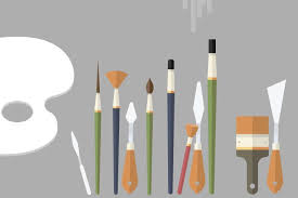 Lukisan memiliki corak atau gaya yang lebih rumit. Alat Lukis Kuas Pisau Roller Dengan Jenis Fungsinya Serupa Id