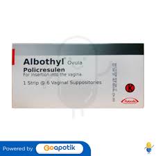 Albothyl adalah obat bebas terbatas dalam bentuk cairan obat luar, yang mengandung policresulen konsentrat. Albothyl Vaginal Suppositoria Box 6 Pcs Kegunaan Efek Samping Dosis Dan Aturan Pakai